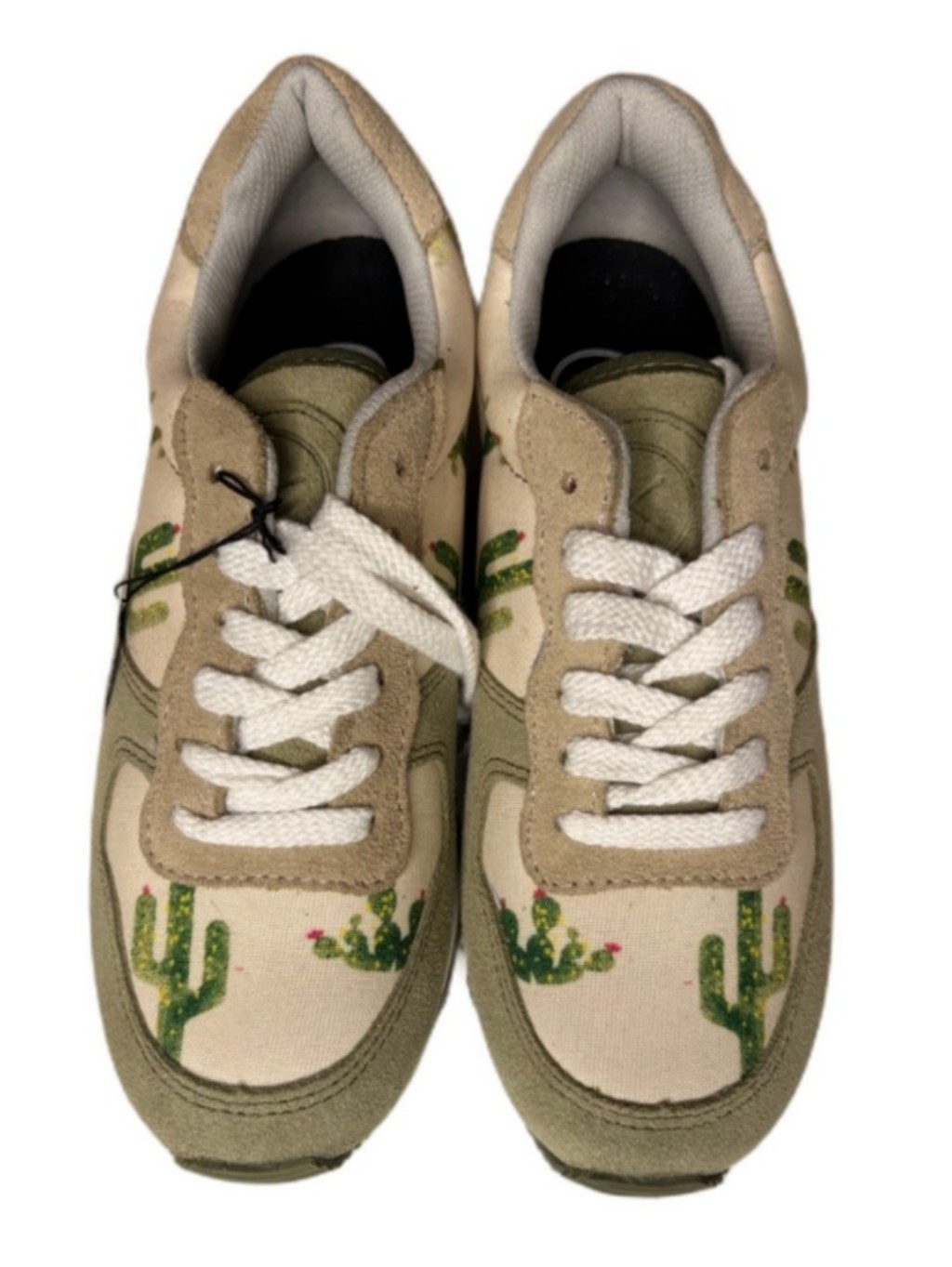 Inkkas Women's Cactus Print Jogger Sneakers In Olive And Cream Size 7 Nwt — image 6 of 8
